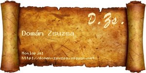 Domán Zsuzsa névjegykártya